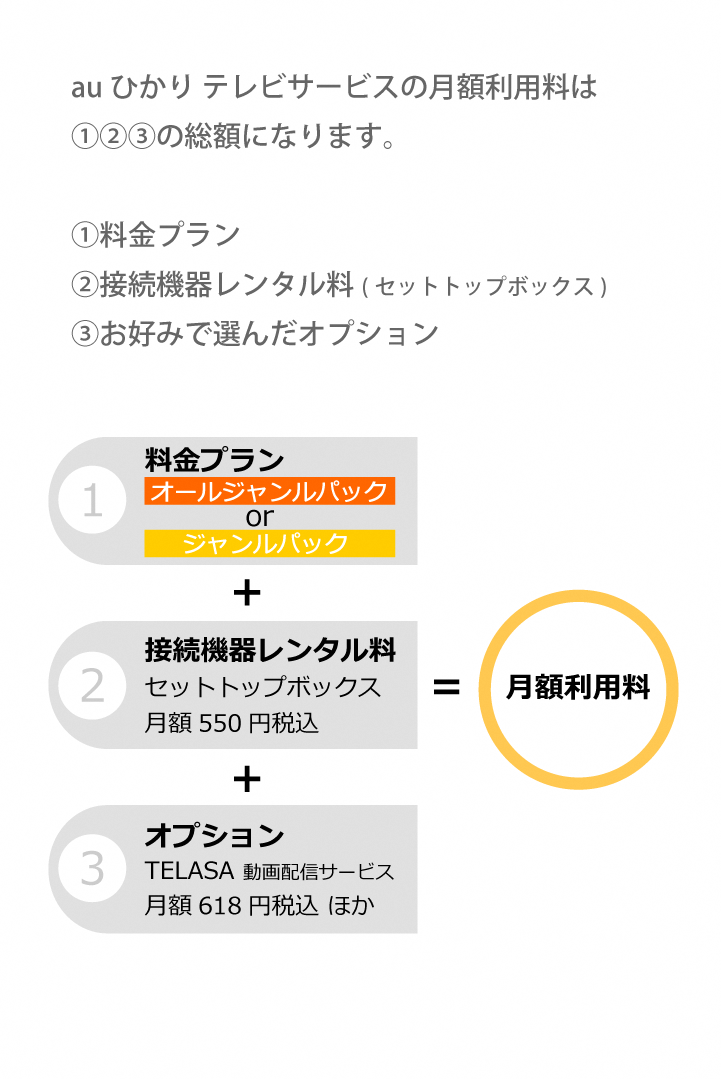 auひかり テレビサービス 月額利用料